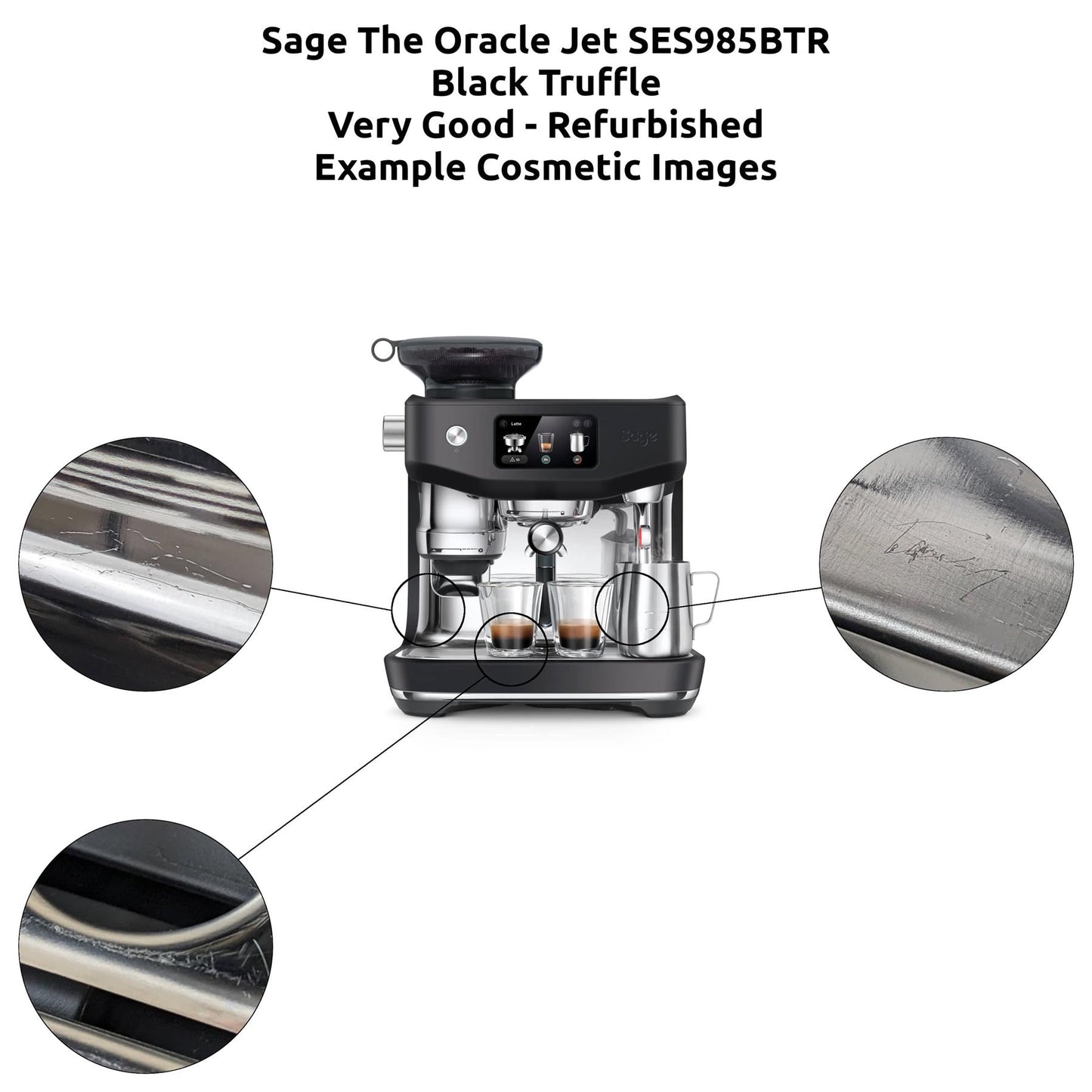 Sage The Oracle Jet SES985 Coffee Machine Silver/Black