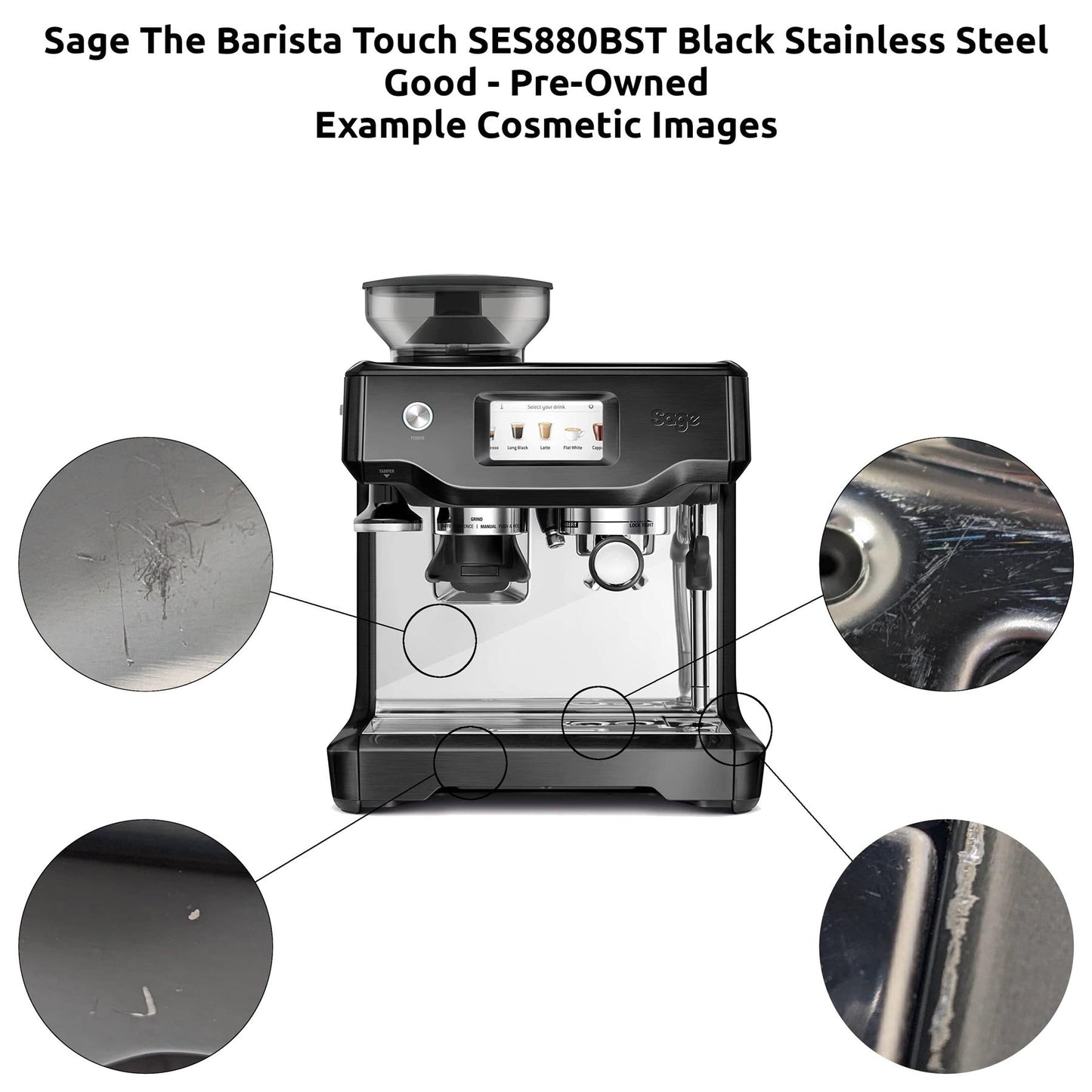 Sage The Barista Touch SES880 Coffee Espresso Machine Silver/Black