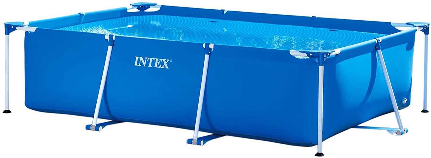 Intex 2.6m Metal Frame Rectangular Swimming Pool Outdoor