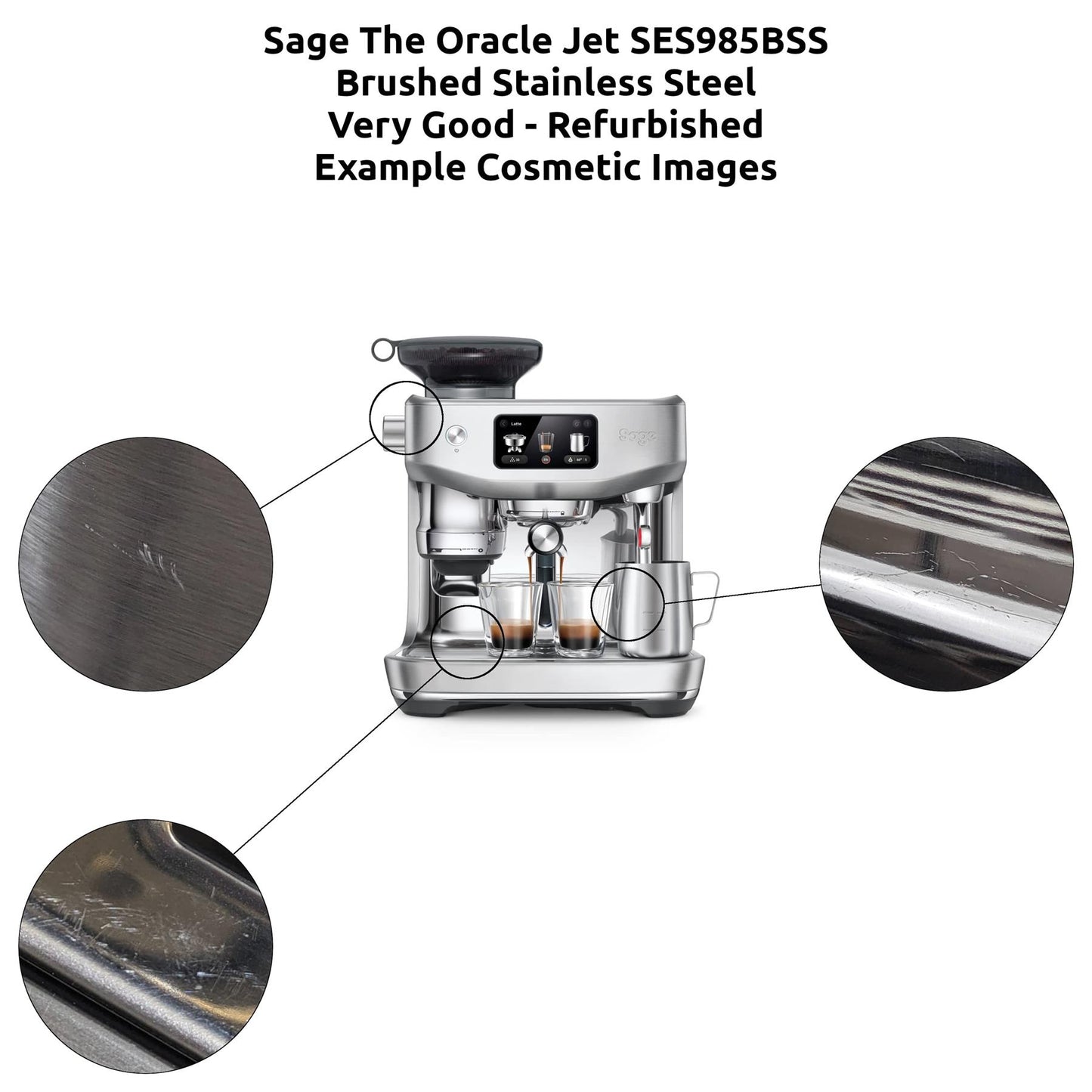 Sage The Oracle Jet SES985 Coffee Machine Silver/Black