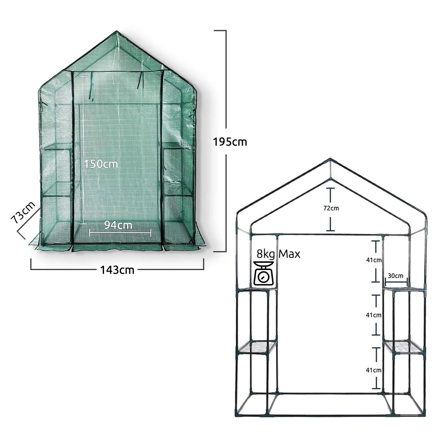 Garden Walk In Plastic Greenhouse Outdoor Plants