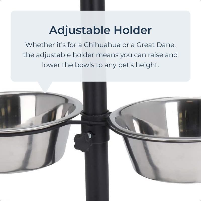 Adjustable height hot sale dog bowl